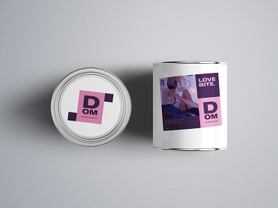 DOM Interior Paints Packaging brand identity branding conceptual custom type design logo packaging sticker