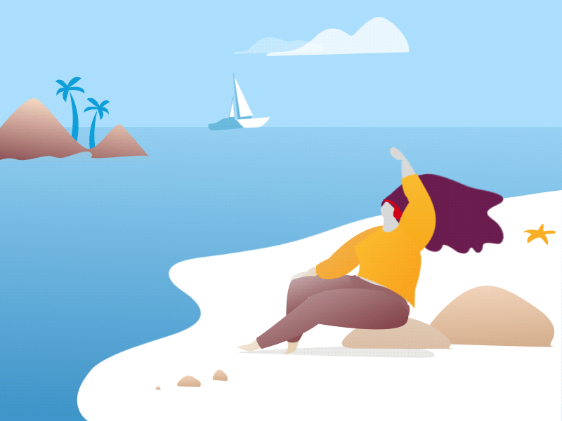 Holiday beach illustration