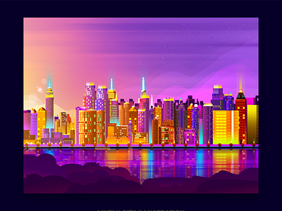 city night city illustration