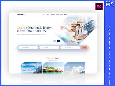 Biuro podróży / webdesign / homepage adobe xd design homepage layout logo mariuszkunc typography ui uidesign web webdesign