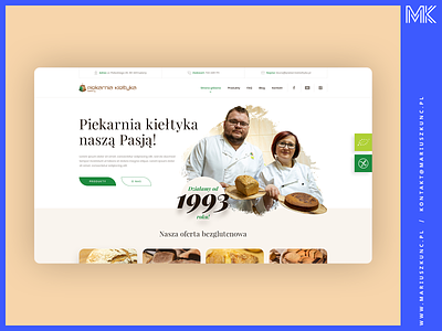 Piekarnia / webdesign / homepage design homepage layout mariuszkunc photoshop typography ui uidesign web webdesign