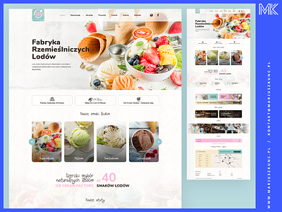 Ice Cream Factory / onepage design fabrykalodów icefactory layout lody mariuszkunc onepage ui uidesign uiux ux web webdesign website