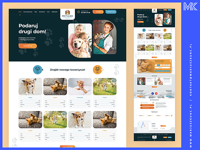 Przytulisko / schronisko / webdesign adopcja animals branding creativedesign design graphic design layout mariuszkunc photos schronisko ui uidesign uiux web webdesign