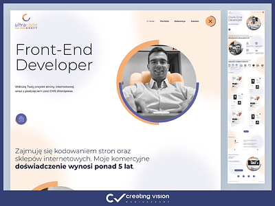 Front-End Developer / onepage code design developer layout logo mariuszkunc onepage ui uidesign uiux webdesign