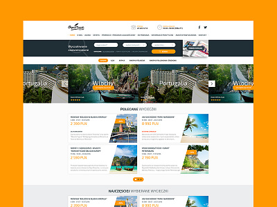 Travel biuro design mariuszkunc podróży project travel web webdesign