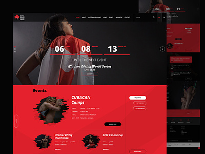 Diving Canada - concept home page canda design diving kunc layout mariusz mariuszkunc page web webdesign working