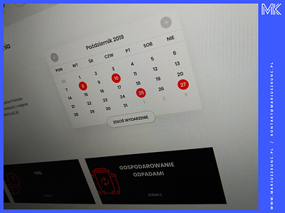Calendar / webdesign calendar design illustration layout mariuszkunc typography uidesign uiux ux uxdesign vector web webdesign website