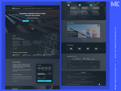 Webdesign / Energy Project branding design layout mariuszkunc photoshop ui uidesign ux web webdesign