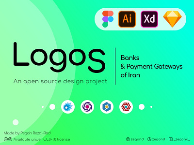 LogoS: Banks and Payment Gateways of Iran download figma illustrator library logo sketch vector xd