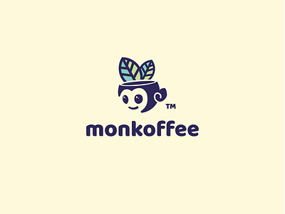 Monkoffee Logo branding design icon illustration logo mark