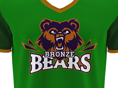 BronzeBearstee bear icon illustration sports design sports logos sportswear team tshirt vector