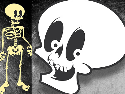 Sk-sk-skeleton bones cartoon haunted horror illustration skeleton skull vector