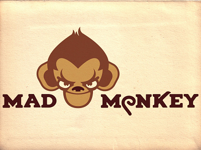 Mad Monkey Logo design graphic illustration logo monkey vector