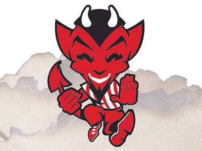 Sporting Devil cartoon comic demon devil happy illustration imp mascot satan sports vector