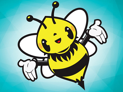 Busy Bee bee cartoon character childrens drone happy illustration innocent insect