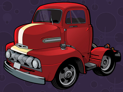 Retro Truck.Red