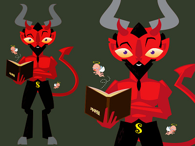 The Devil, You Say? cartoon challenge demon devil drawlloween evil halloween illustration monster religious satan