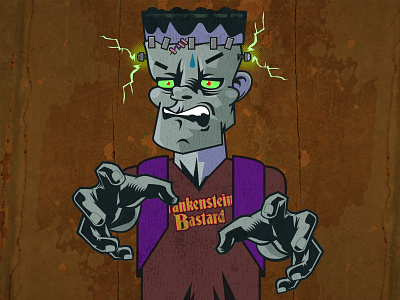 That Bastard Frankenstein! character drawlloween16 frankenstein halloween illustration monster vector zombie