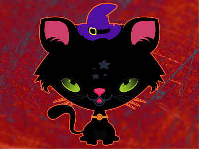 Picatrix the Black Cat black cat drawlloween16 feline halloween kitty magic spirit supernatural superstition