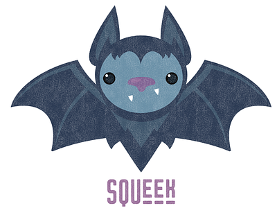 SQUEEK, I SAY bat cartoon cute nocturnal vampire vector winged