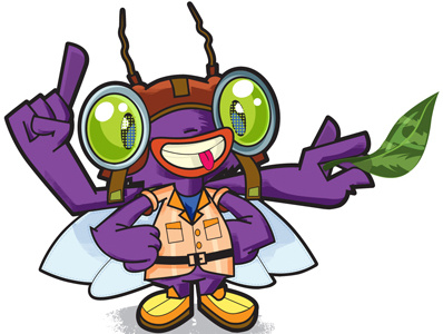 Fly Guy cartoon character comic fly illustration insect vector design