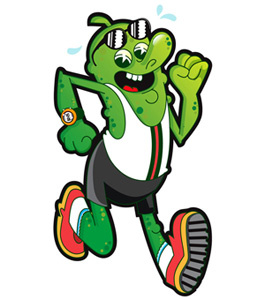 Pickle Runner Mascot cartoon character design comic illustration jogger mascot runner vector