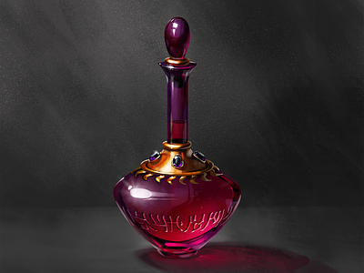 Magic bottle-2 bottle cg game game ui gemstone graphic icon illustration light liquid medicine magic metal purple shadow witchcraft