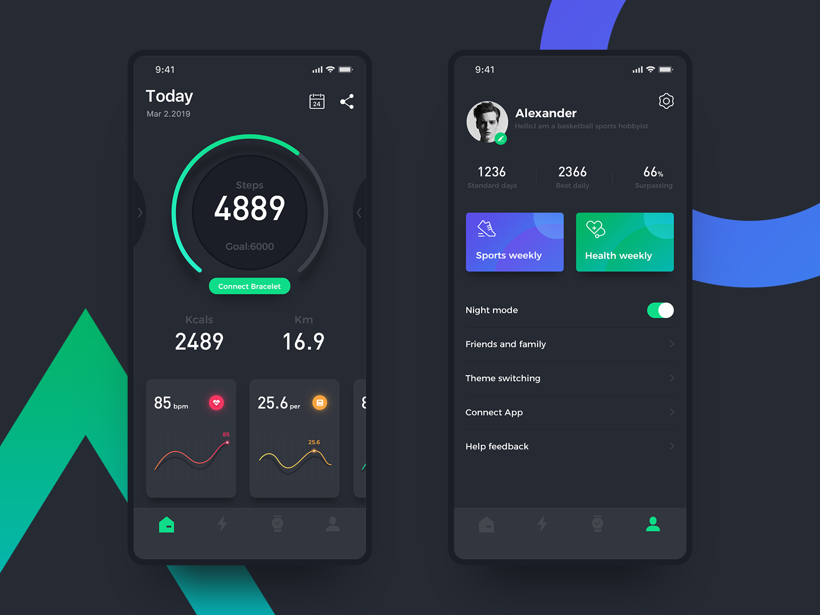 Smart Bracelet App by Octopus brother for VisualMaka on Dribbble