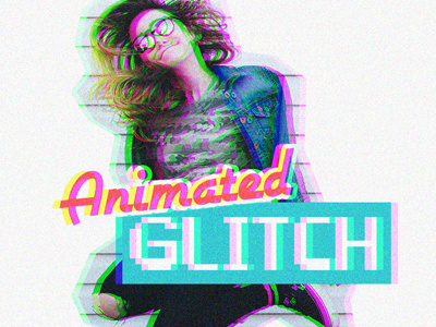 Animated Glitch Photoshop Action (Free) action actions animated free free action freebie glitch photoshop