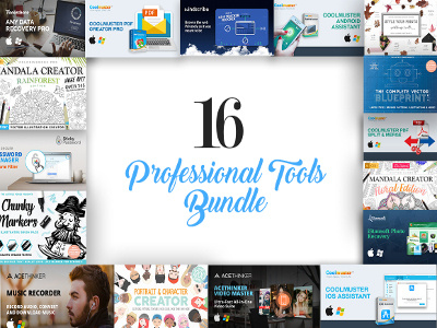 Professional Tools Bundle: 16 Designer Apps & Resources app bundle creators data mac maker photo resources tools windows