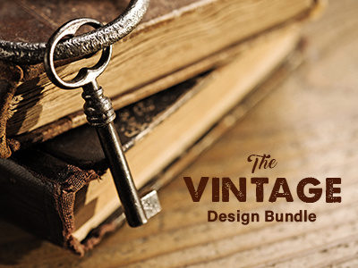 The Vintage Design Bundle: 638 Retro Fonts & Design Elements brushes design fonts illustrations layer styles retro vintage web elements