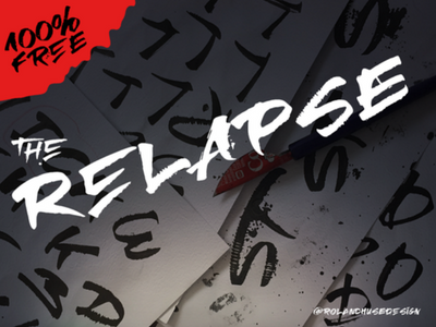 Relapse – A Handmade Free Font fonts bundle commercial fonts typography fonts