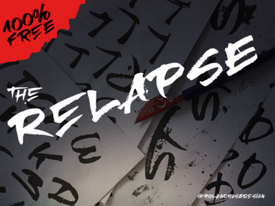 Relapse – A Handmade Free Font commercial fonts fonts fonts bundle typography