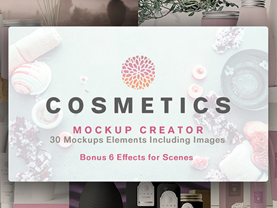 Free Cosmetics Mockups – 30 Elements + 6 Bonus Effects branding cosmetic mockups mockup