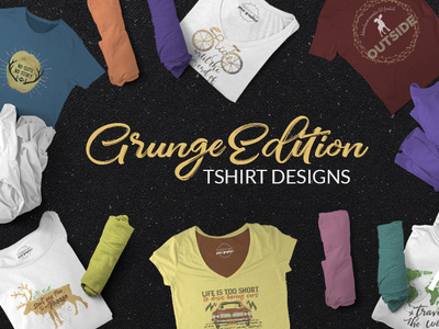 Free 20 Grunge Edition T-shirt Designs design design resources freebie graphic elements illustration t shirt designs