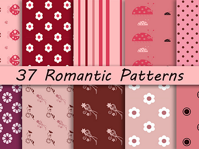 37 Free Romantic Patterns abstract design design resources floral pattern freebie pattern design patterns