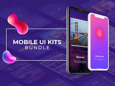 Mobile UI Kits Bundle: 40+ Android & iOS UI Kits android app design design resources ios app design mobile app design mobile ui kit ui elements uikits