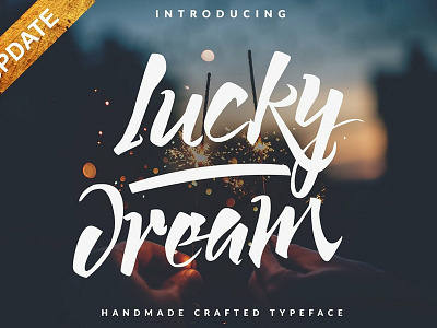 Free Lucky Dream Font + Extras commercial fonts fonts free fonts freebie handwritten fonts typography