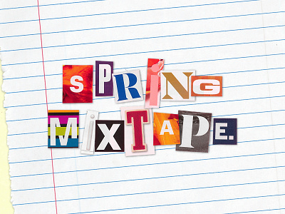 Spring Mixtape Collage collage magazine scanned spring typography