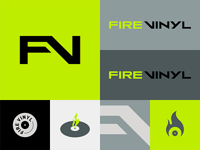 Fire Vinyl Rebrand blog branding instagram lettermark logotype music musician typography