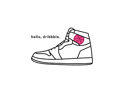 hello, dribbble. debut graphic design sneaker