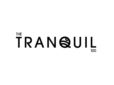 The Tranquil 100 black logo logo design marathon white