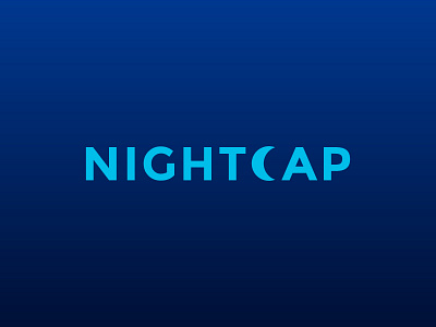 NIGHTCAP lettermark app blue design lettermark logo monochrome night nightcap