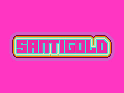 Santigold Wordmark bright colorful logo santigold wordmark