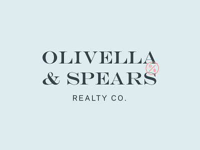 Olivella & Spears Realty lettermark logo logotype minimal realty serif simple typography