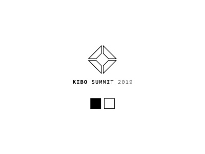 Kibo Summit Event Logo Iteration black branding event event branding event logo logo logo design white