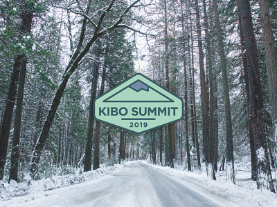 Kibo Conference Branding Iteration badge illustration lettermark logo logotype mountain typography