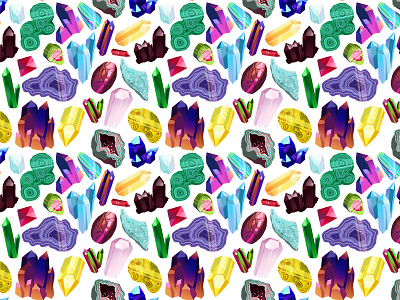 Gem Pattern gems pattern pattern design rocks textile