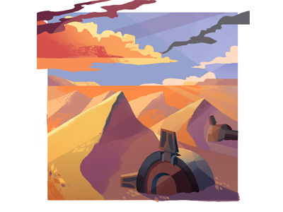 Star Wars Scenery Study - Jakku concept art illustration landscape location star wars