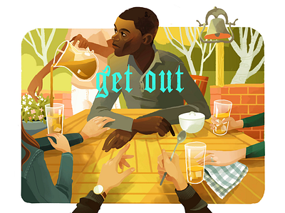 Get Out drawing film get out illustration movies